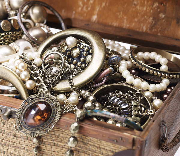 so many pieces of neckless or pearls are kept in a box